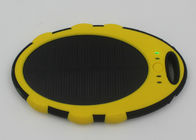 5000 mAh Oval Shape Solar Mobile Usb Power Bank Battery Pack For Travel