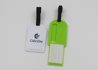 Hotel PS Plastic Luggage Bag Tags With Rubber Loop For Promotional Gifts