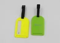 Hotel PS Plastic Luggage Bag Tags With Rubber Loop For Promotional Gifts