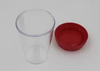 Reusable Single Wall Clear Plastic Coffee Cups With Lids / Plastic Travel Coffee Mugs